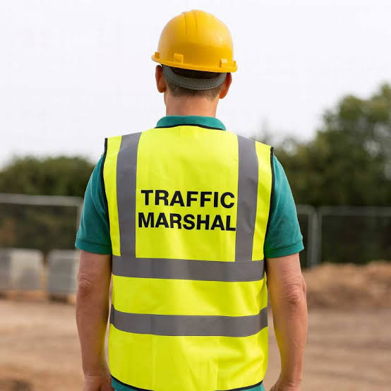 Basic traffic marshal managing a small event